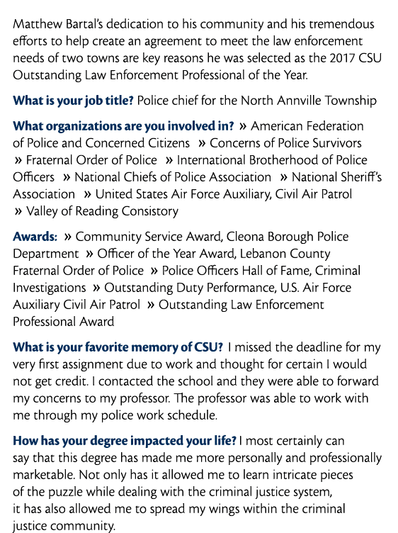  Matthew Bartal s dedication to his community and his tremendous efforts to help create an agreement to meet the law    