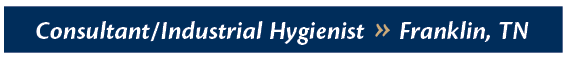 Consultant Industrial Hygienist   Franklin  T